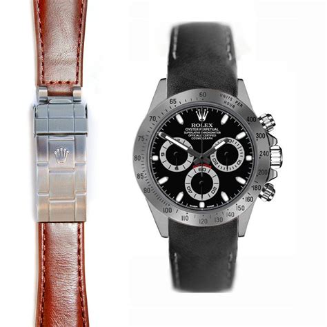 leather watch bands for rolex daytona|daytona leather strap.